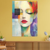 Darstellung in Farbblockrealismus Leinwanddruck (Insitu (Wohnzimmer))