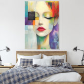 Darstellung in Farbblockrealismus Leinwanddruck (Insitu (Schlafzimmer))