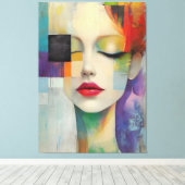 Darstellung in Farbblockrealismus Leinwanddruck (Insitu (Holzboden))