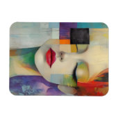 Darstellung in Farbblockrealismus Magnet (Horizontal)