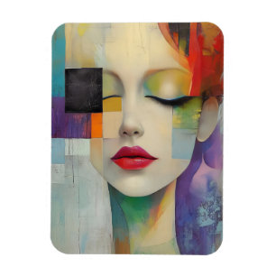 Darstellung in Farbblockrealismus Magnet