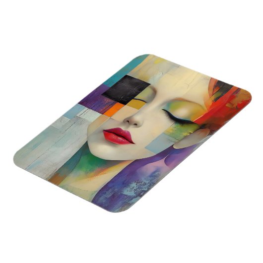 Darstellung in Farbblockrealismus Magnet (Linke Seite)