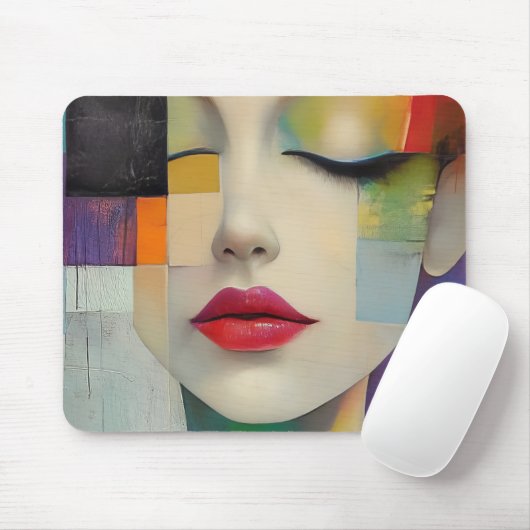 Darstellung in Farbblockrealismus Mousepad (Mit Mouse)