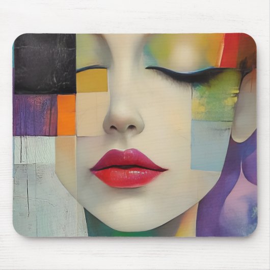 Darstellung in Farbblockrealismus Mousepad (Vorne)