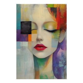 Darstellung in Farbblockrealismus Poster