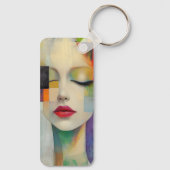 Darstellung in Farbblockrealismus Schlüsselanhänger (Rückseite)