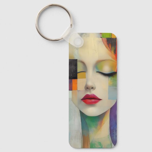 Darstellung in Farbblockrealismus Schlüsselanhänger (Vorderseite)