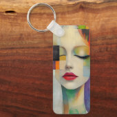 Darstellung in Farbblockrealismus Schlüsselanhänger (Vorderseite)