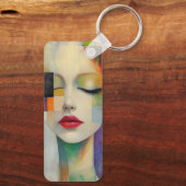 Darstellung in Farbblockrealismus Schlüsselanhänger (Rückseite)