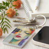 Darstellung in Farbblockrealismus Schlüsselanhänger (Vorderseite rechts)