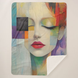 Darstellung in Farbblockrealismus Sherpadecke