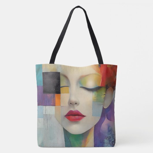 Darstellung in Farbblockrealismus Tasche (Rückseite)