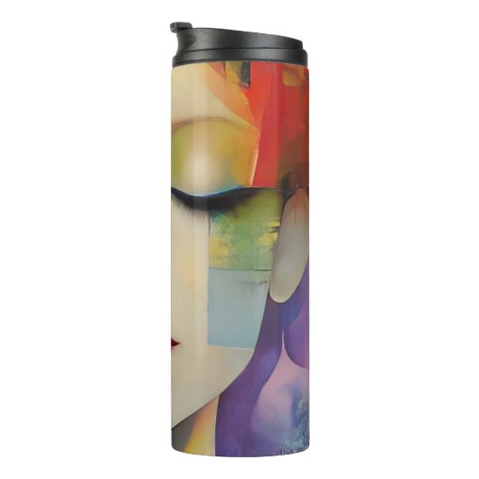 Darstellung in Farbblockrealismus Thermosbecher (Nach rechts gedreht)