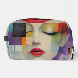 Darstellung in Farbblockrealismus Waschbeutel