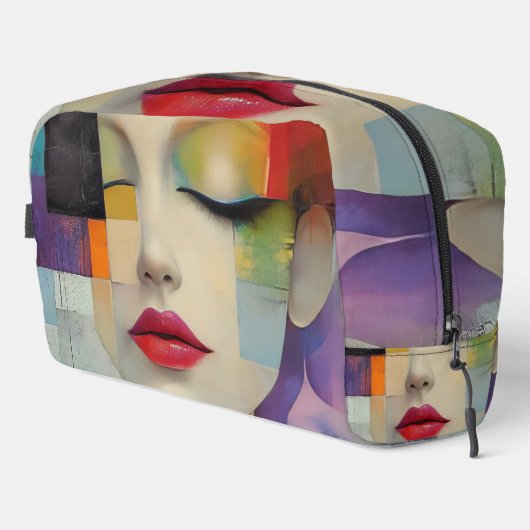 Darstellung in Farbblockrealismus Waschbeutel (Rechte Ecke)