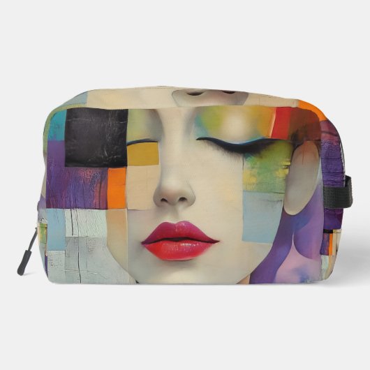 Darstellung in Farbblockrealismus Waschbeutel (Rückseite)