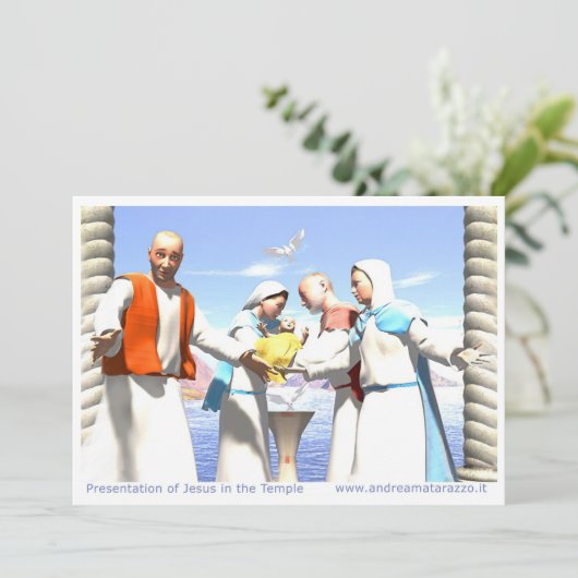 Darstellung Jesu im Tempel Karte (Stehend Vorderseite)