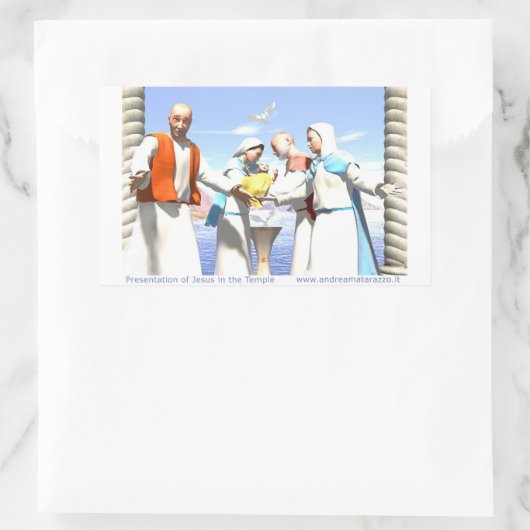 Darstellung Jesu im Tempel Rechteckiger Aufkleber (Tasche)