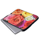 Darstellung mehrfarbiger Rose Laptopschutzhülle (Vorne Knopf)