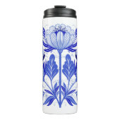 Darstellung mit Schmetterlingen und Blume abgeschi Thermosbecher (Vorderseite)