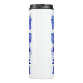 Darstellung mit Schmetterlingen und Blume abgeschi Thermosbecher (Rückseite)