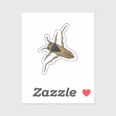 Darstellung von Backswimmern Aufkleber (Blatt)