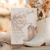 Darstellung von Beige-Stiefeln oder Bows-Aquarelle Einladung