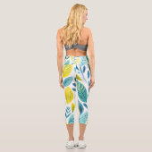 Darstellung von Blattformen und -farben Capri Leggings (Rückseite)