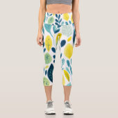 Darstellung von Blattformen und -farben Capri Leggings (Vorderseite)