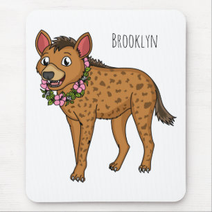 Darstellung von Cartoon in Hyena und Blume Mousepad