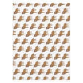 Darstellung von Cartoon in Hyena und Blume Tischdecke (Vorderseite)