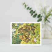 Darstellung von drei Picnickbären Postkarte (Stehend Vorderseite)