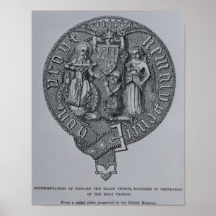 Darstellung von Edward der schwarze Prinz Poster