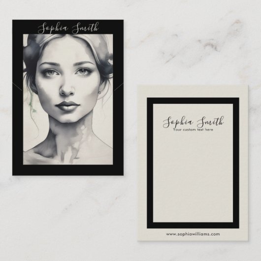 Darstellung von Frauen in der Vorführung von Netzk Telefonnummerkarte (Vorne/Hinten)