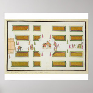 Darstellung von Gentil durch Nawab Shuja ud-Daula Poster