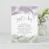 Darstellung von Geschlecht und Lavendel Einladung (Stehend Vorderseite)