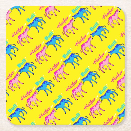 Darstellung von Geschlechtern im Heifer- oder Bull Rechteckiger Pappuntersetzer (Vorderseite)