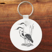 Darstellung von Heron auf Tastenanschlag Schlüsselanhänger (Vorderseite)