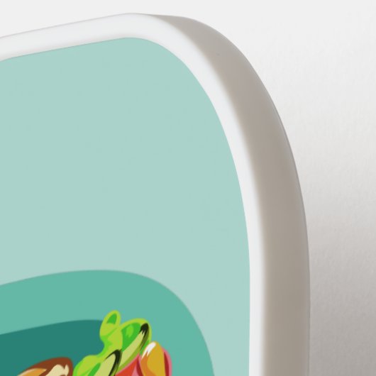 Darstellung von Hot Dog im benutzerdefinierten Tex Pickleball Schläger (Linke Seite)