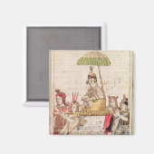 Darstellung von Huascar Inca Magnet (Vorderseite/Rückseite)