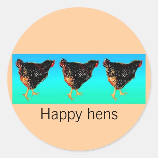 Darstellung von Hühnergesteinelenparaden Runder Aufkleber (Vorderseite)