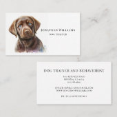 Darstellung von Hundetrainern oder Verhaltensforsc Visitenkarte (Vorne/Hinten)