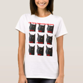 Darstellung von Katzen-Gesichtsausdrücken erklärt  T-Shirt