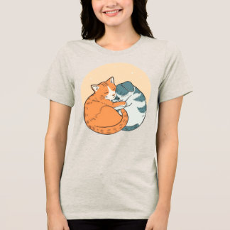Darstellung von Katzen- und Hundeschuggungs-Süße T Tri-Blend Shirt
