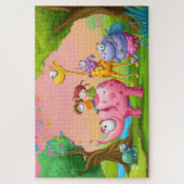 Darstellung von Kindern und Tieren Puzzle (Vertikal)