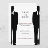 Darstellung von Männern im Anzug Save The Date (Vorne/Hinten)