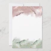 Darstellung von Mauve und Sage Green Watercolor Einladung (Rückseite)