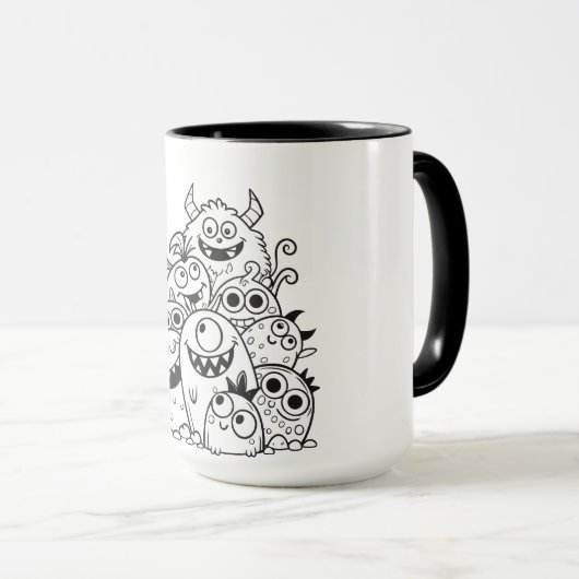 Darstellung von Monsterzeichen für niedliche Carto Tasse (VorderseiteRechts)