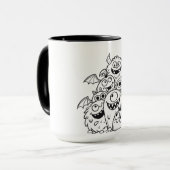 Darstellung von Monsterzeichen für niedliche Carto Tasse (Vorderseite Links)