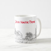 Darstellung von Notre Dame de Paris Kaffeetasse (VorderseiteRechts)
